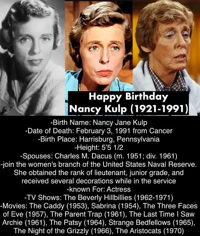 Nancy Kulp death